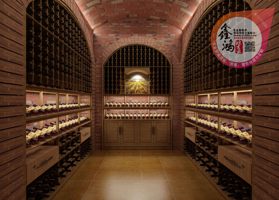 别墅地下酒窖效果图比士亚vincellar私人别墅地下酒窖设计效果图欣赏