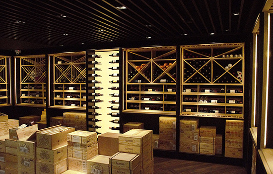 香港HK KOC葡萄酒銀行不鏽鋼與實木結合酒櫃定制定做完成